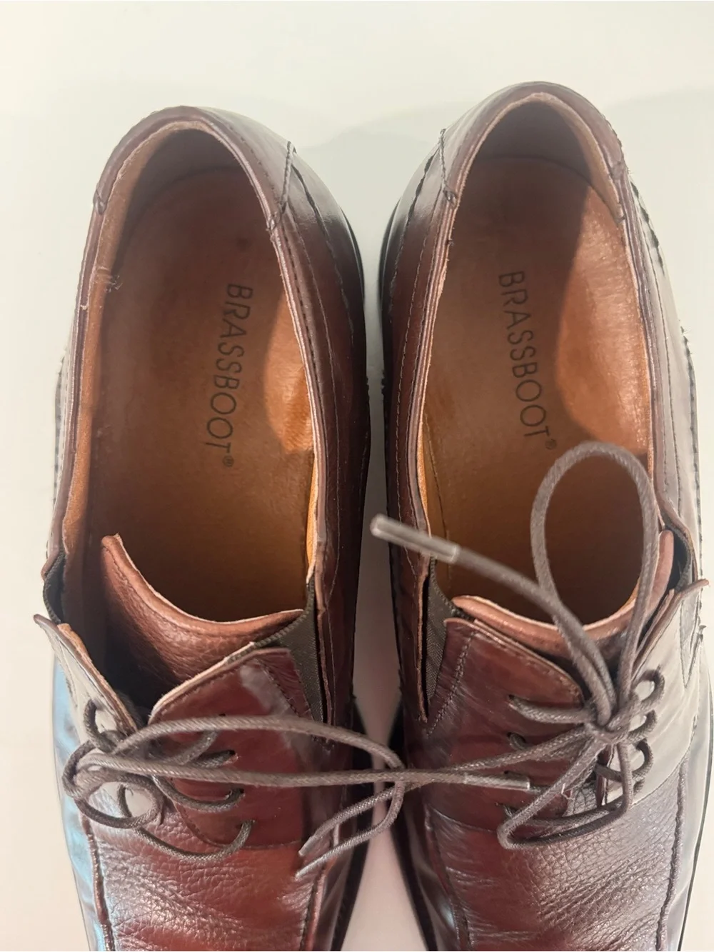 Men's Leather Derby Shoes in Rich Brown